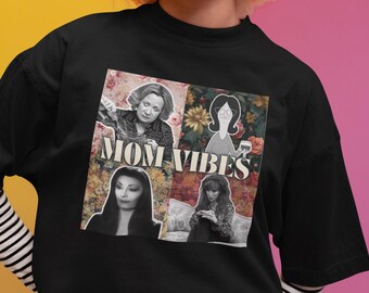 Mom Vibes T-Shirt | Retro TV Moms, Floral Vintage Style