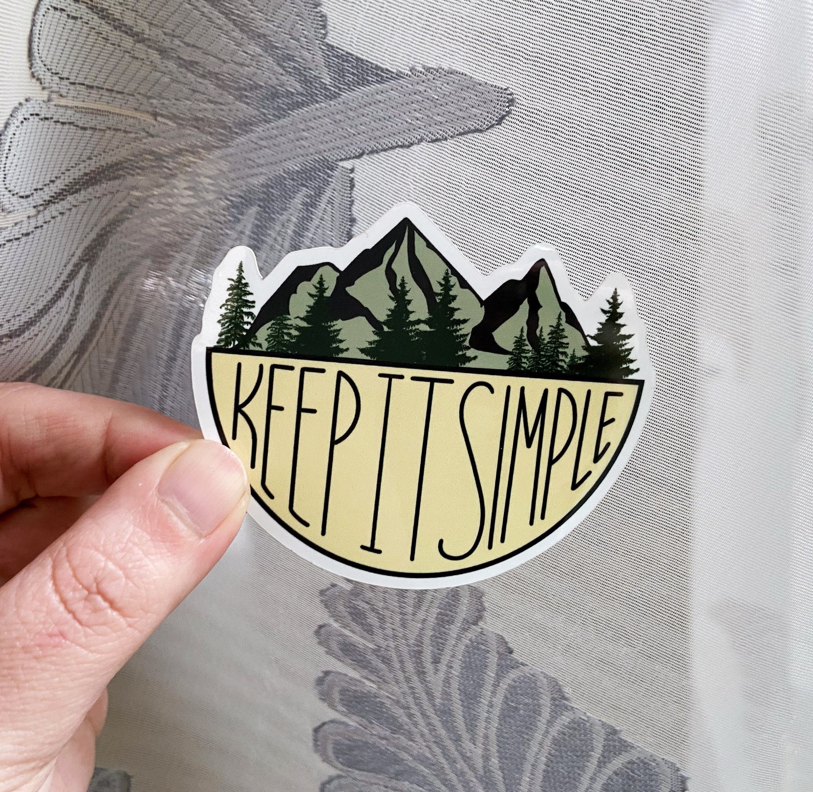 Keep It Simple Vinyl Sticker | Waterproof Mountain Decal - Etsy