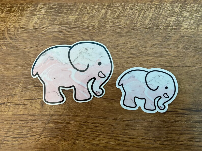 Marble Elephant Vinyl Sticker Stickers for Hydroflask Etsy