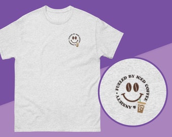 Fueled By Iced Coffee & Anxiety T-Shirt | Unisex Cotton Tee