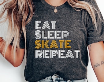 Eet slaap Skate Shirt voor rolschaatsen Shirt Schaatsen Shirt Rolschaatsen Shirt Rolschaatsen Cadeau voor schaatsen Familie rolschaatsen