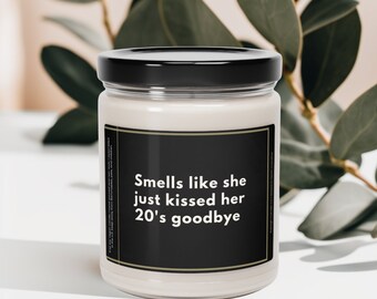 Personalized 30th birthday gift Kissing 20s Goodbye funny birthday candle thirtieth birthday gift for Her Thirties custom thirty years old
