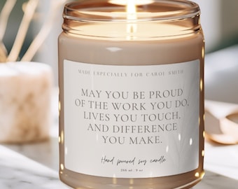 Personalisiertes Unterschied-Hersteller-Geschenk Benutzerdefiniertes Führergeschenk Danke Geschenk für Mentor Wertschätzung Mitarbeiter-Geschenk für Unterschied-Hersteller-Kerzengeschenk