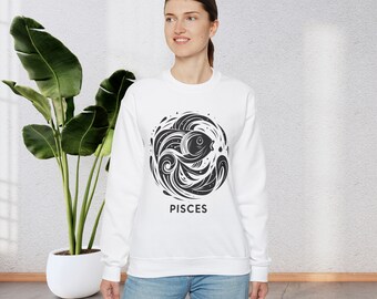 Pisces Sweatshirt | February Birthday Crewneck Sweatshirt | Pisces Long Sleeve Shirt | Pisces Gift | Feb Pisces Birthday Gift for Him Her