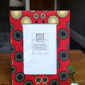 African Fabric Picture Frame, Fair Trade Photo Frame, African Photo Frame, Fair Trade Picture Frame, African Cloth Frame, Recycled Frame image 3