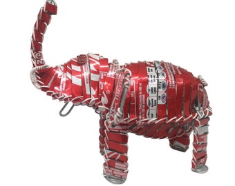 REDUCED!! CLEARANCE!! Recycled Tin Elephant, African Elephant, Fair Trade Elephant, Fair Trade Elephant Gift, Elephant Ornament,