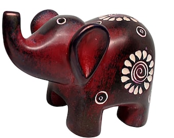 Soapstone Mara Elephant, Hand carved Elephant ornament, Fair Trade Elephant ornament, Elephant Gift, Cute Elepehant, Soapstone Elephant