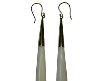 Handmade Bone and Brass Kenyan Earrings, Tribal Style