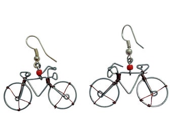 tiny silver bike earrings bike earrings sports jewelry bike gift petite sterling silver earrings bike jewelry