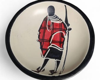 Hand Carved Soapstone Bowl, Maasai Tribal Dish, African Decor