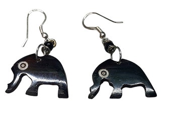 Elephant earrings, elephant jewellery, elephant shape earrings, quirky fun elephant gift, Handmade earrings, African earrings, elephant gift