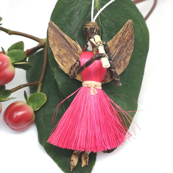 Sisal and Banana Fibre Angel, Hanging Angel, Handmade sisal Angel, Angel Christmas decoration, Fair Trade Angel decoration, Gaurdian angel,