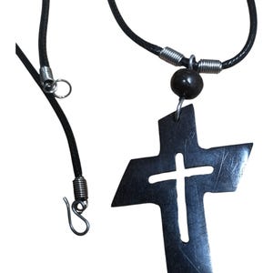 Hand-Carved Bone Cross Pendant – Unisex Necklace | Made in Kibera Slum, Kenya | Fair Trade | Only 5 pounds with Free UK Delivery