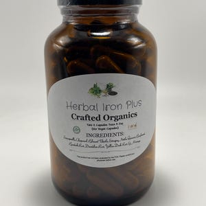 Organic Herbal Iron Plus Capsules – Vegan | Dr. Sebi Inspired