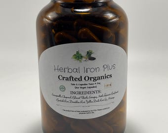 Organic Herbal Iron Plus-capsules – veganistisch | Geïnspireerd door Dr. Sebi