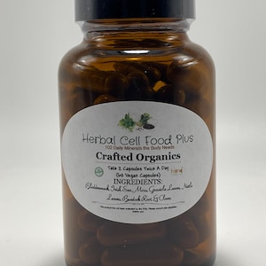 Organic Herbal Cell Food Plus 102 – Sea Moss & Burdock Root Capsules | Dr. Sebi Inspired