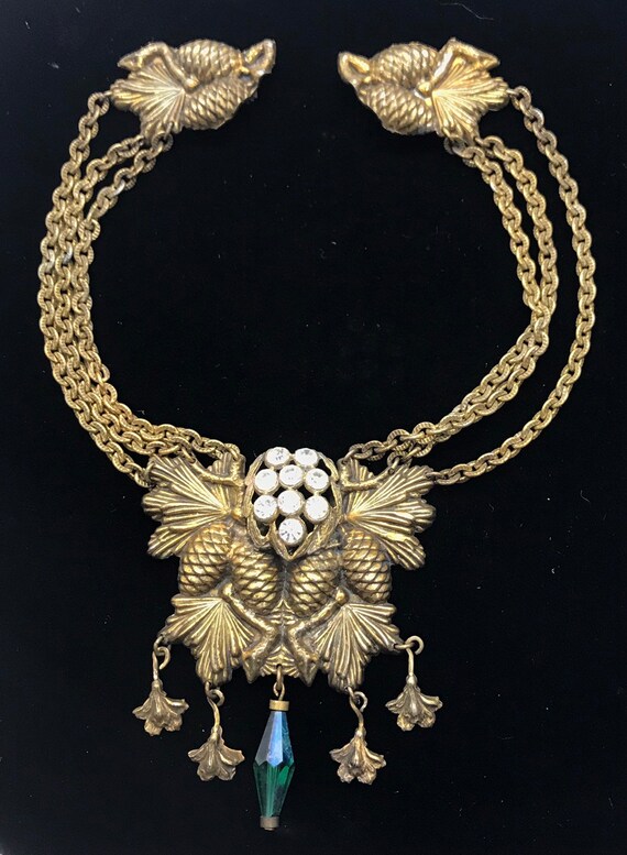 Magnificent Vintage Chatelaine~Rhinestone Cluster