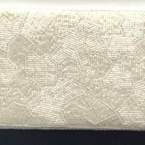 REDUCED~Vintage Clutch Purse Lindsey Blake Glass Beads Abstract Pattern-5 X 9”