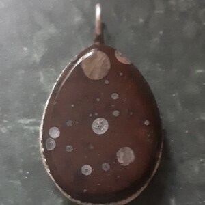 Galaxy stone necklace pendant set in sterling silver