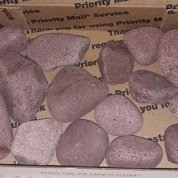 15 Lake Superior Pink Red beach pebbles