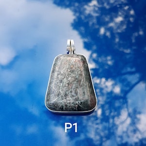 Prehnite with Native Copper inclusions necklace pendant x 5 from Michigan FREE SHIPPING