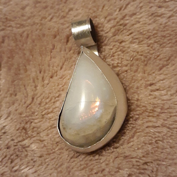 Spencer Idaho Opal in silver necklace pendant FREE SHIPPING