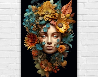 Fashion Woman, AI Art, Wall Art, AI Generated Art, Digital Art Print ...