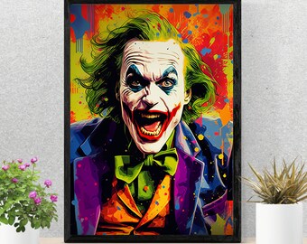JOKER 油絵アート Joker, Painting by Ichar Création | ArtMajeur