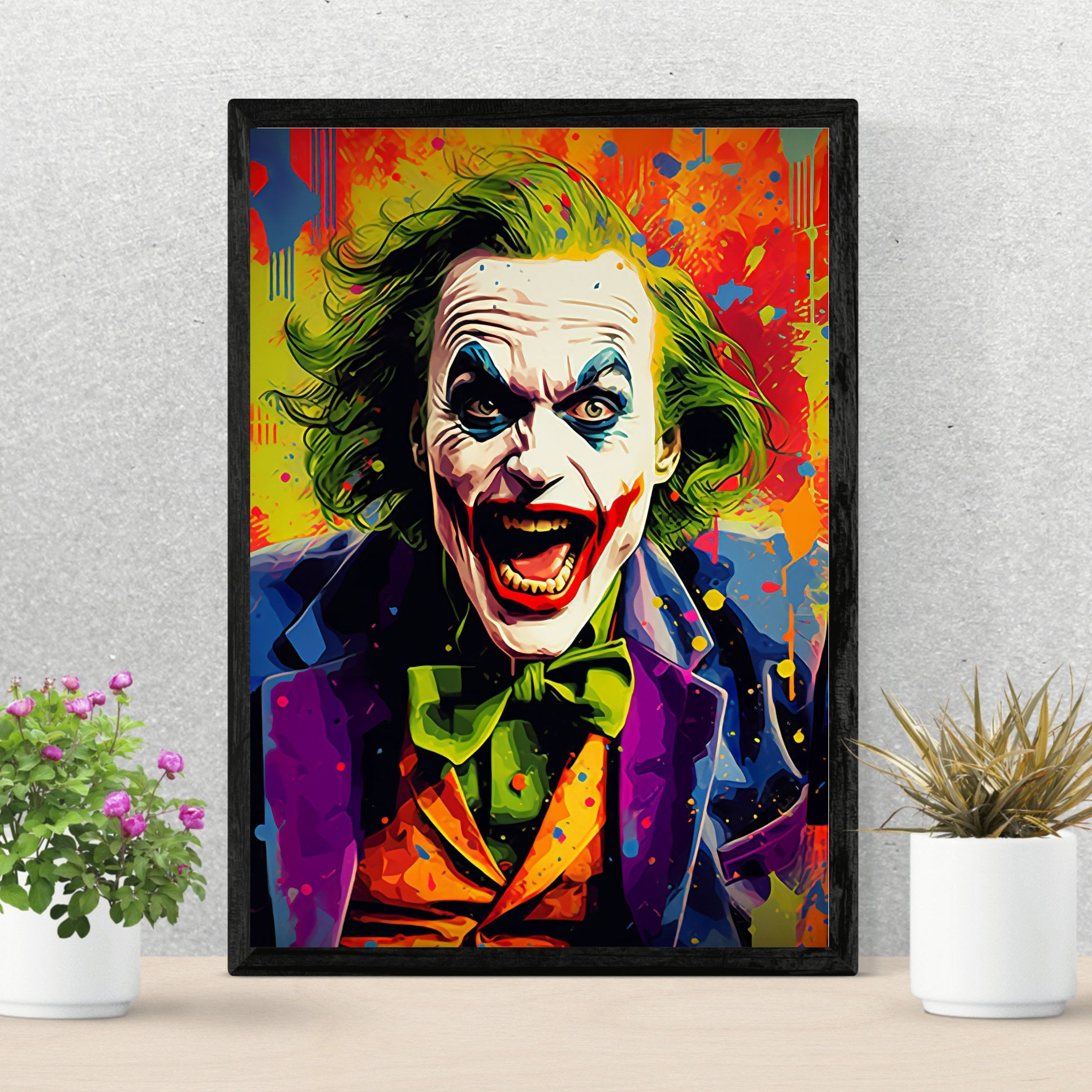 JOKER 油絵アート Pop Art Joker, AI Art, Wall Art, AI Generated Art, Digital Art