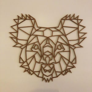 Geometric Koala | Wooden Koala | Wooden Koala Wall Art |