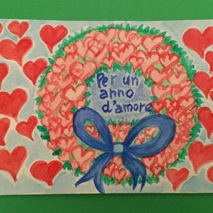 Una guirnalda de corazones