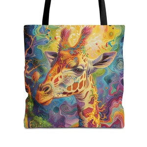 Giraffe Aesthetic Boho Tote Cute Bag Pop Art for Beach, Shopping, Books, Safari Gift Animal Jungle Lovers Mother&#39;s Day Birthday Christmas
