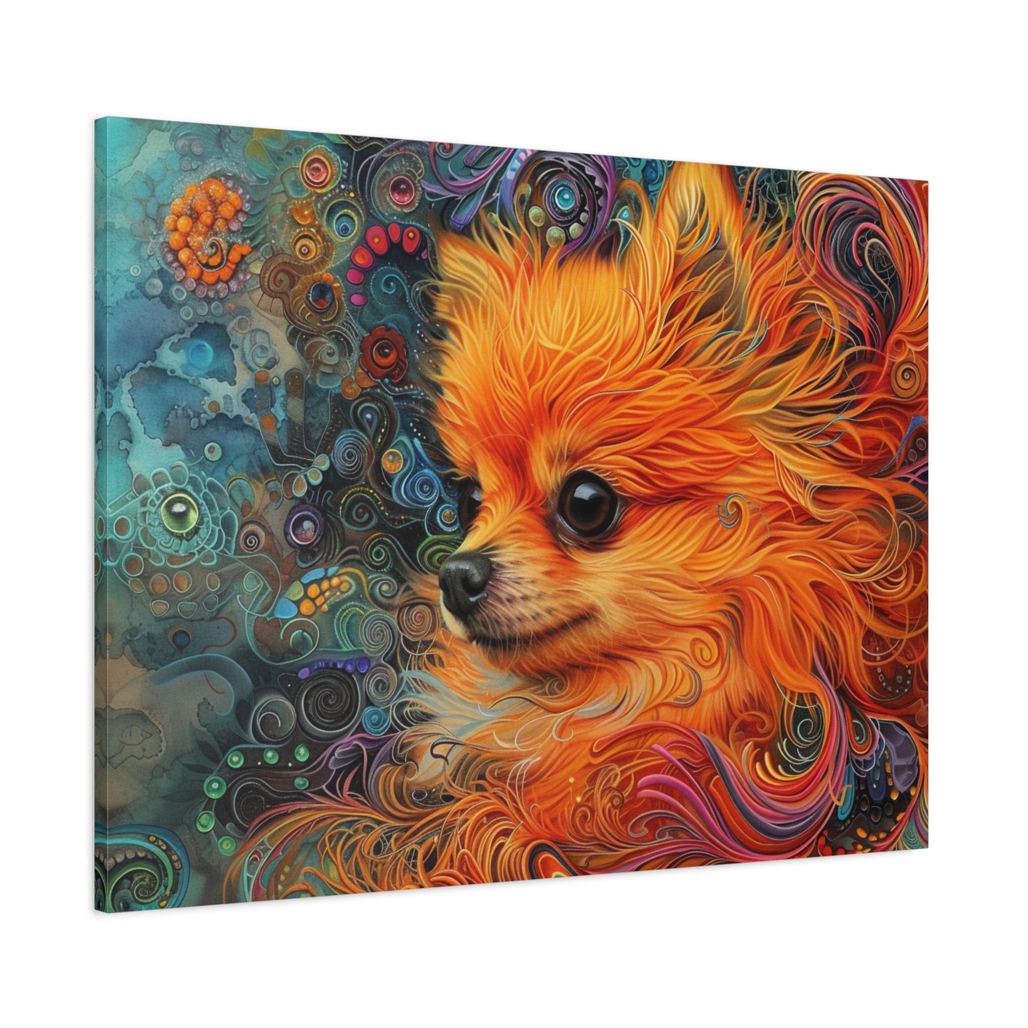 Tazza Colorata Vixar Con Pomeranian Arcobaleno – Ceramica 311g – Regalo Per Amanti Dei Cani