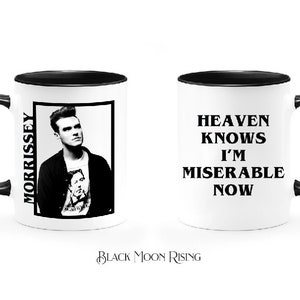 Blue Morrissey Heaven Knows I M Miserable Now Coffee Mug Etsy
