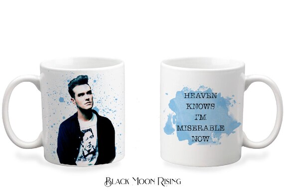 Blue Morrissey Heaven Knows I M Miserable Now Coffee Mug Etsy