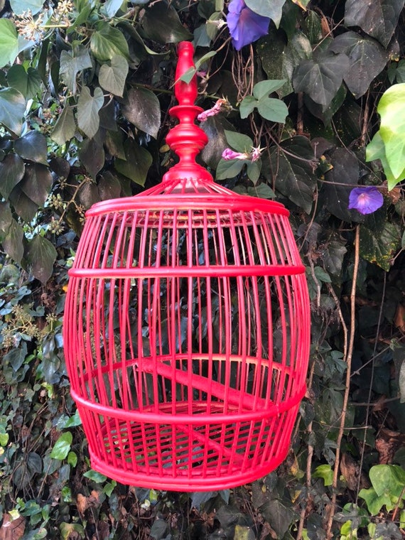 Fire Engine Red Decorative Bird Cage Etsy