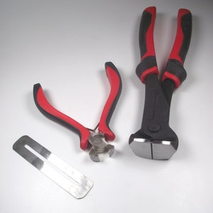 Set of Fret Pullers AND Fret Cutters with Protector Strip. Precision Ground