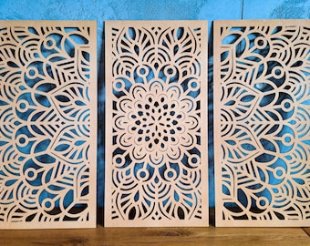 Custom Wooden Lattice - Trellis, Mandala Wall Art for Home Decor, Wall Panels, Overlays, Privacy Screens & Yard Decor