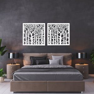 3D Decorative Wood Wall Panel FOREST, 60 Cm, Wall Picture, Openwork ...