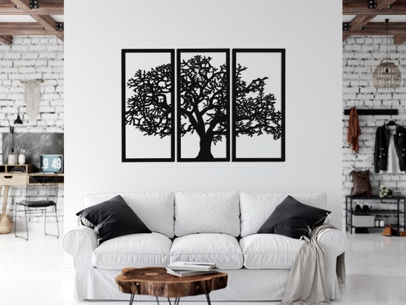 3d Stylish Wood Wall Art Decor Tree Of Life Wall Picture Etsy