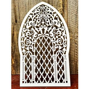 3D Kunst Wanddekor für Wohnzimmer, marokkanische Holzfenster, Ornament, Bogen, Wandbehang, große dekorative Platte, Wandakzent, Skulptur