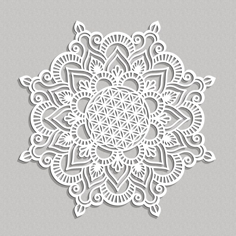 3D wooden MANDALA decorative openwork panel stylish wall Etsy