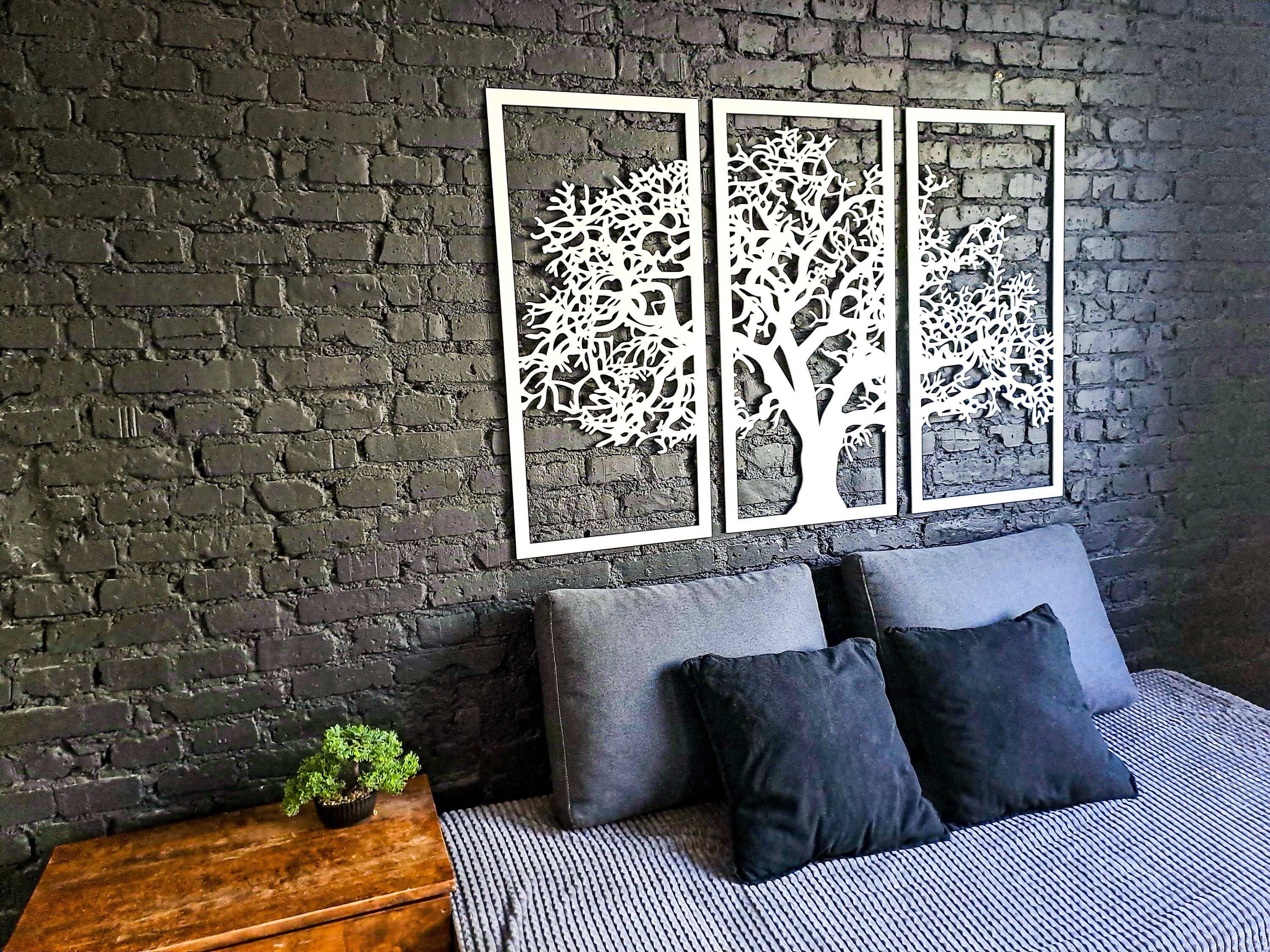 3D FAMILY TREE, Tree of Life, Modern Wood Wall Art Decor, Set of 3 ...