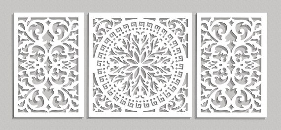 Panneau Décoratif Mural 3D Ajouré GIOVANNA - Ornement 53 Cm - NEUF