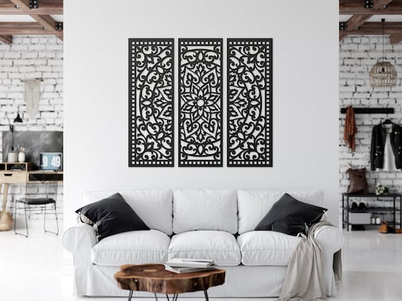 Arte De Pared Cortado Por Láser Paneles De Mandala Decoración De Pared