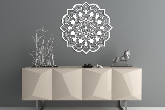 Décoration en verre acrylique Mandala fleur de vie