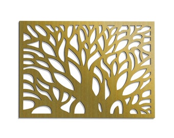 3D  openwork panel, forest wall picture, wall decor, ornate wall graphics, tree motif decor, wood wall art, ornament, living room