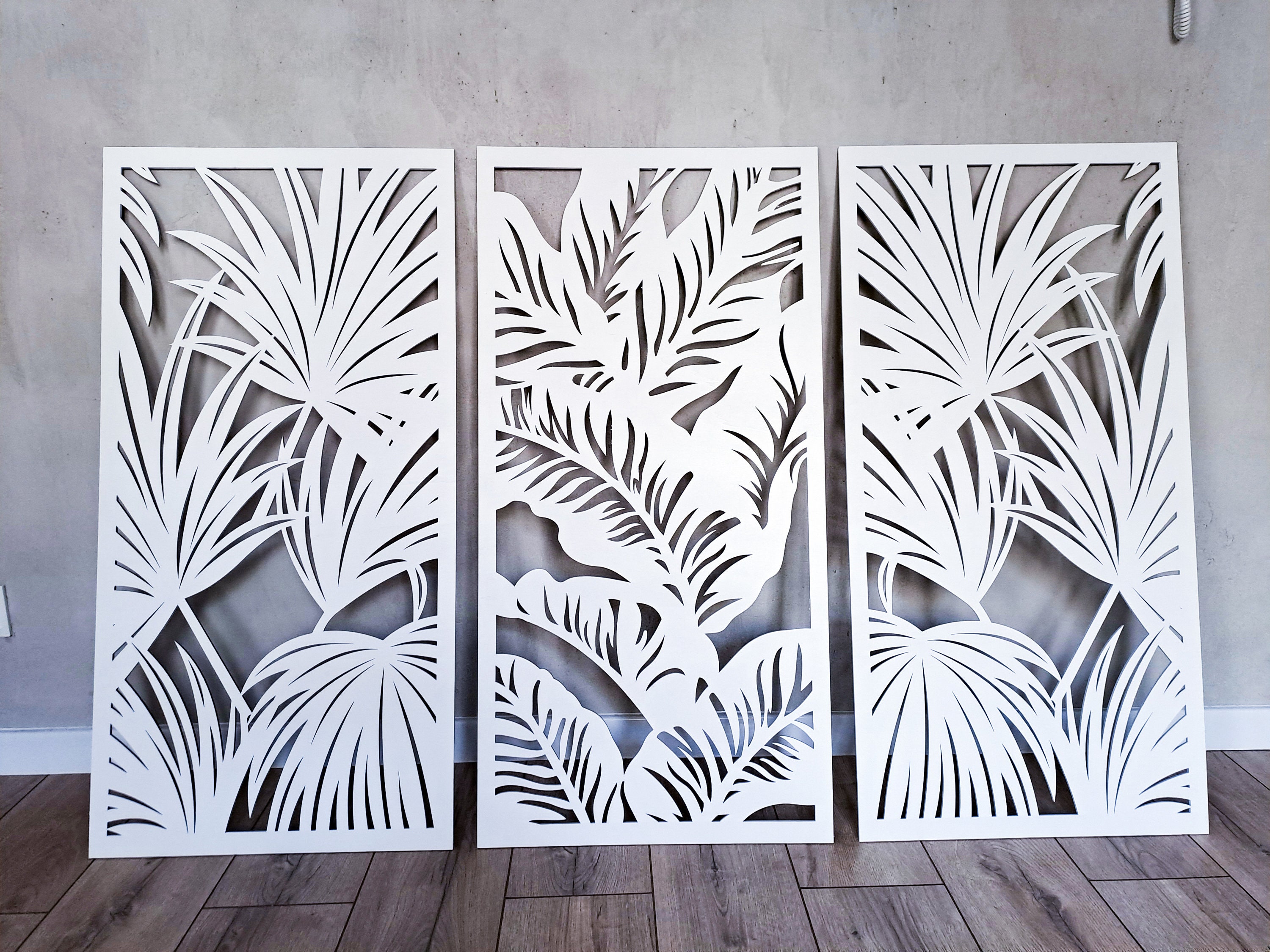 decalmile Autocollants muraux Boho Feuilles de palmier Plantes tropicales  Décoration murale Chambre Salon Canapé Fond TV : : Outils et  Bricolage