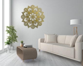 Panneau Mural Ajouré 3D - Mandala Hindou, Déco Ethnique, Ornement Ornamenti