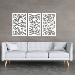 Panneau Décoratif Ajouré Florelle – Décoration Murale 3D – 72 X 120 Cm